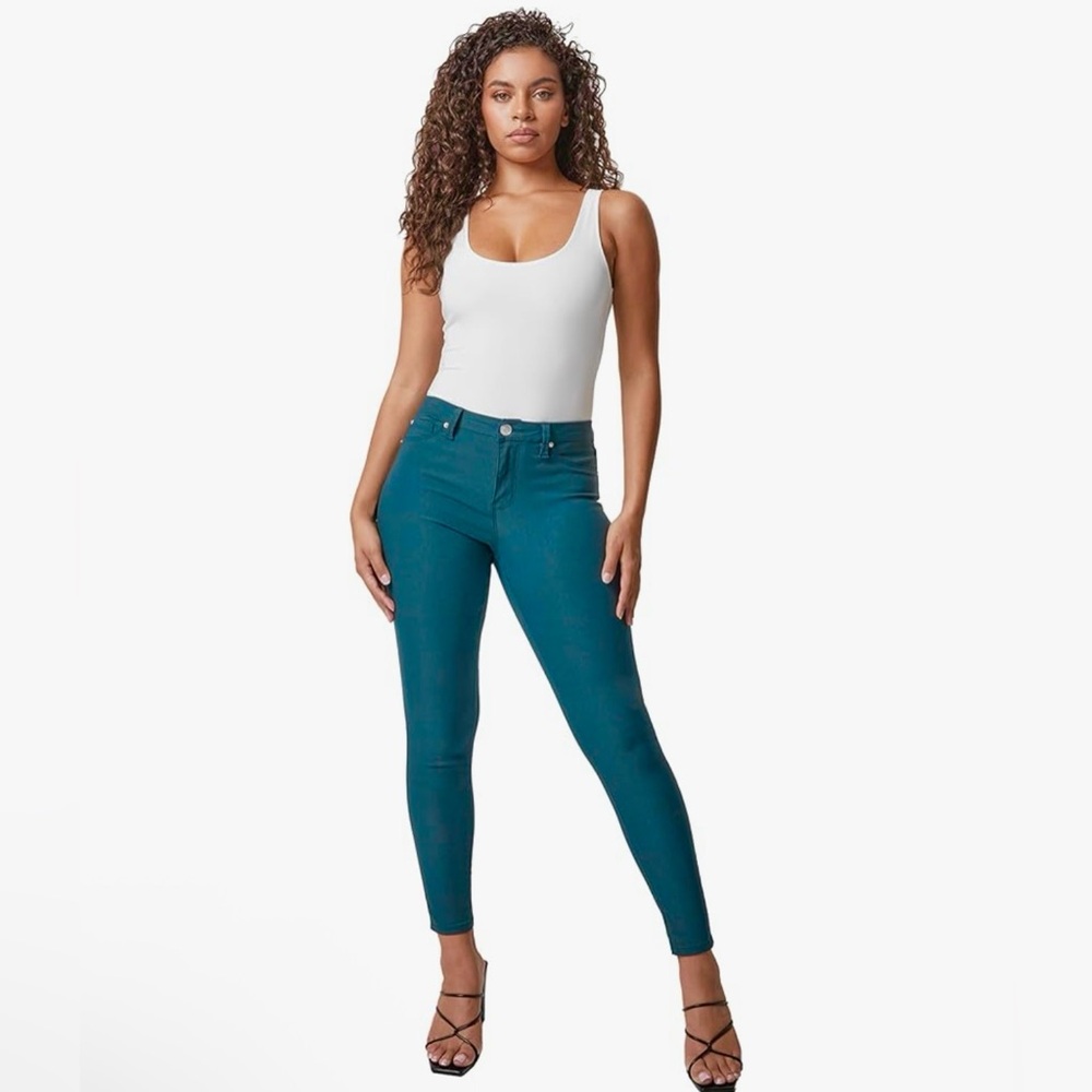 YMI Jeans Teal Denim Leggings M NWT